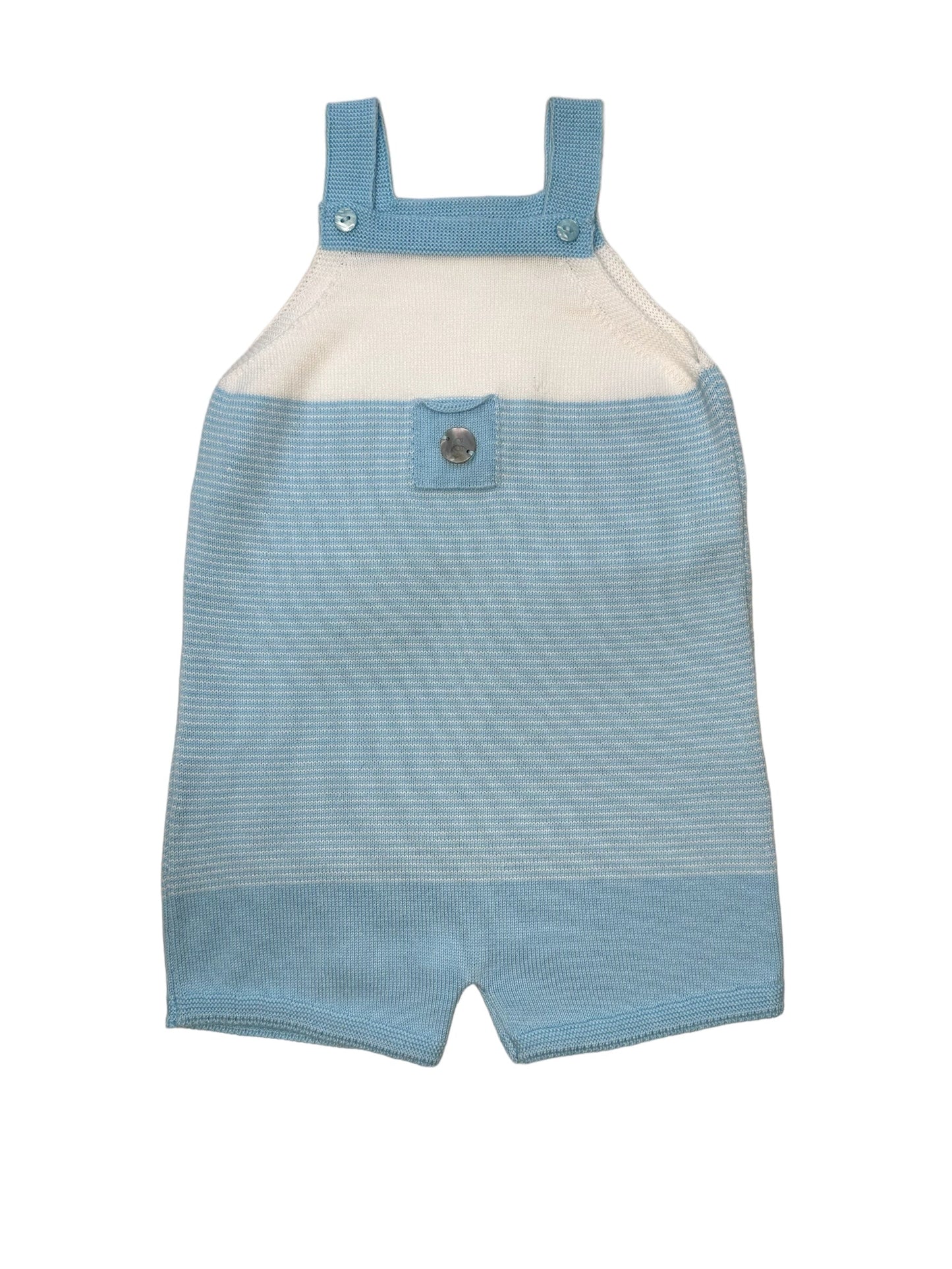 Artesania Granlei Blue & White Striped Dungaree Romper