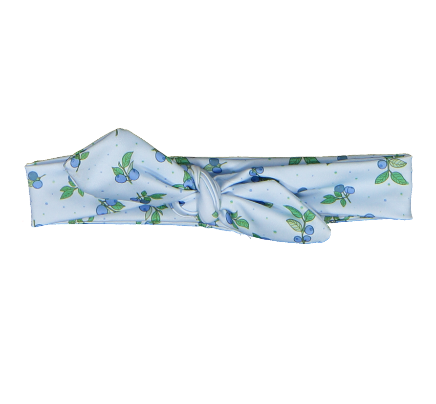 Paperboat Blueberry Print Bow Headband