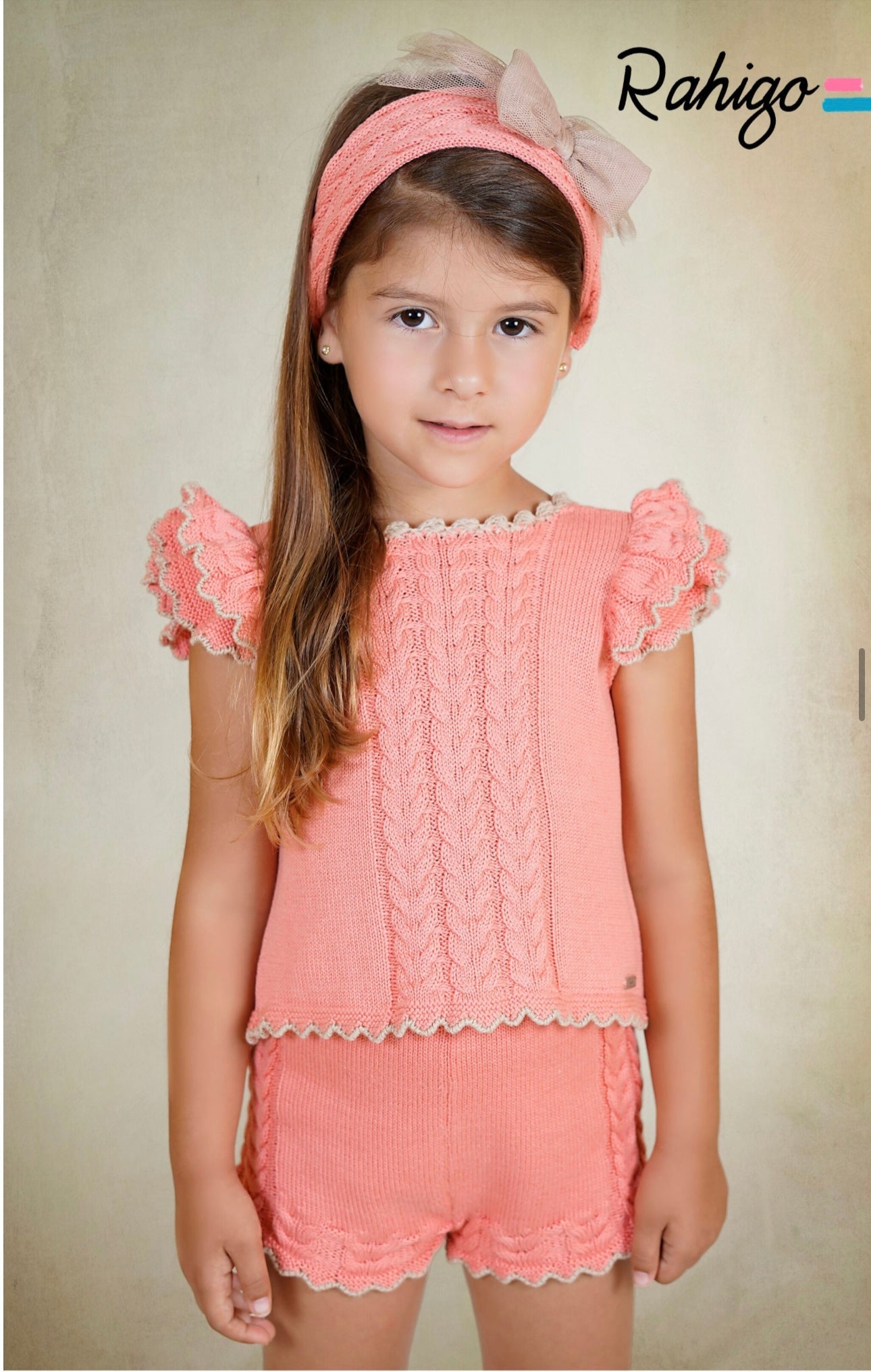 Rahigo Girls Coral Top & Shorts Set
