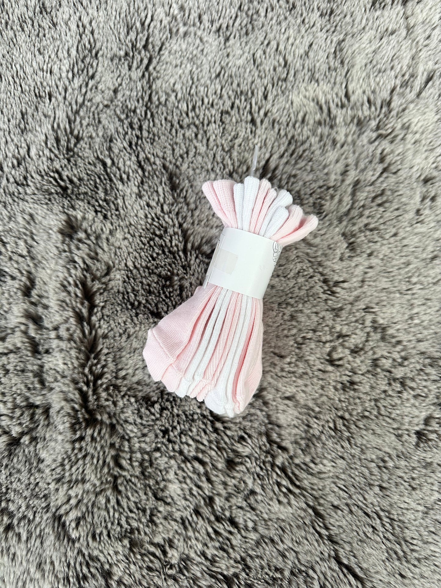 Pex Cotton Rich Ankle Socks – Pink & White Pack of four