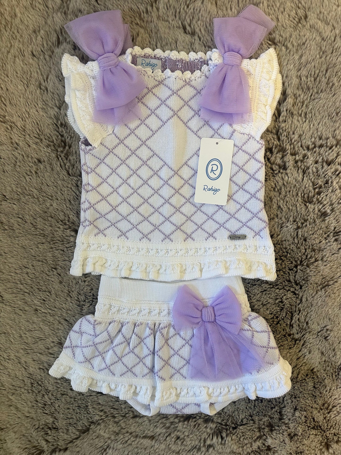 Rahigo Girls Lilac & White Top & Jam Pants Set