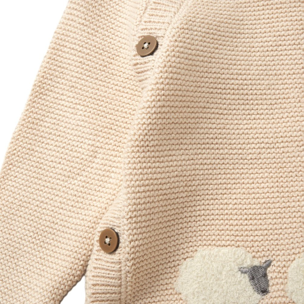Unisex Baby Knitted Beige 2 Piece Set