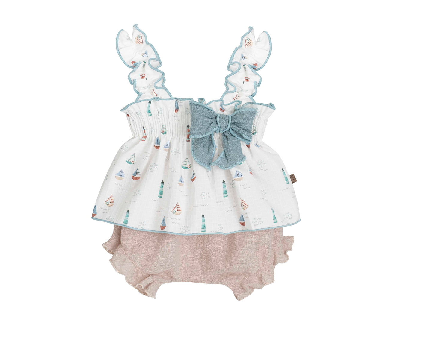 Calamaro Baby Girls Boat Jam Pants Set