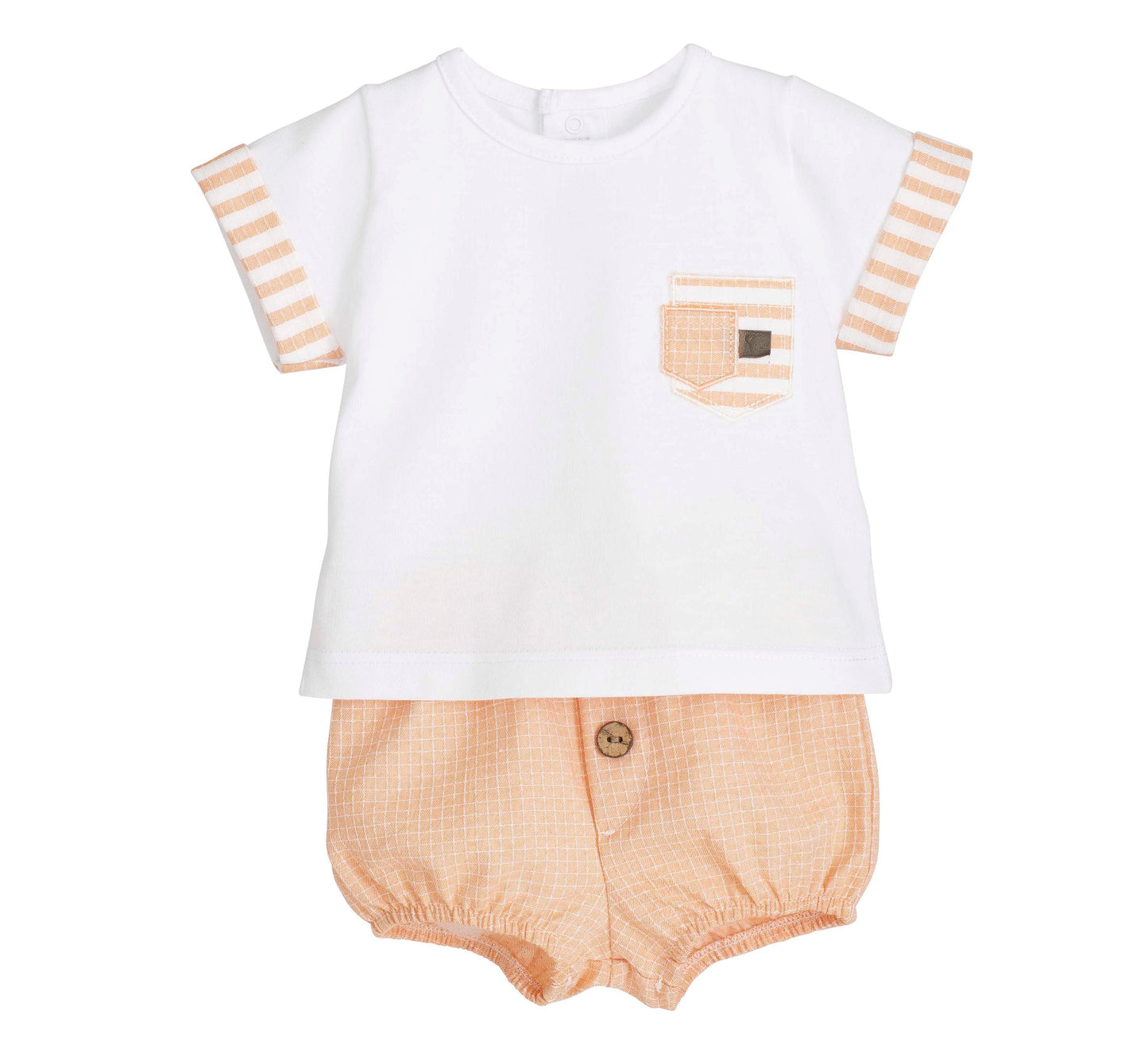 Calamaro Boys Orange Striped Jam Pants Set