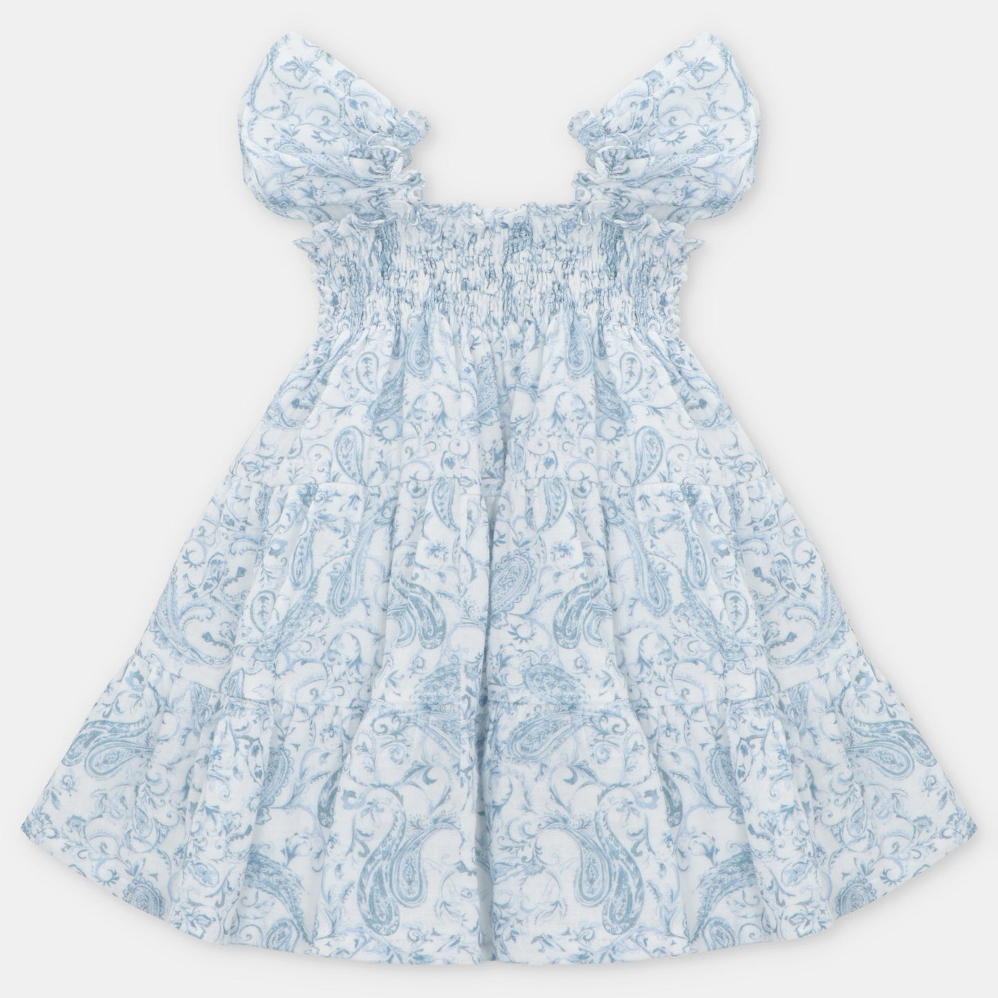 Martin Aranda Blue & White Paisley Print Dress