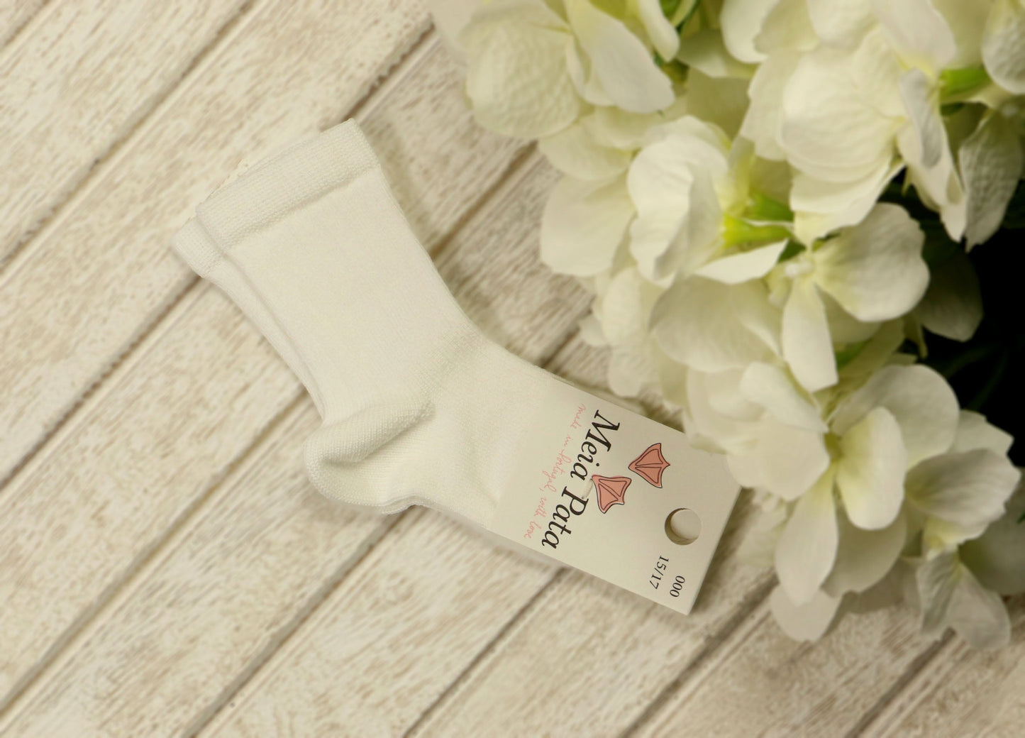 Meia Pata Pearl knee high ribbed socks