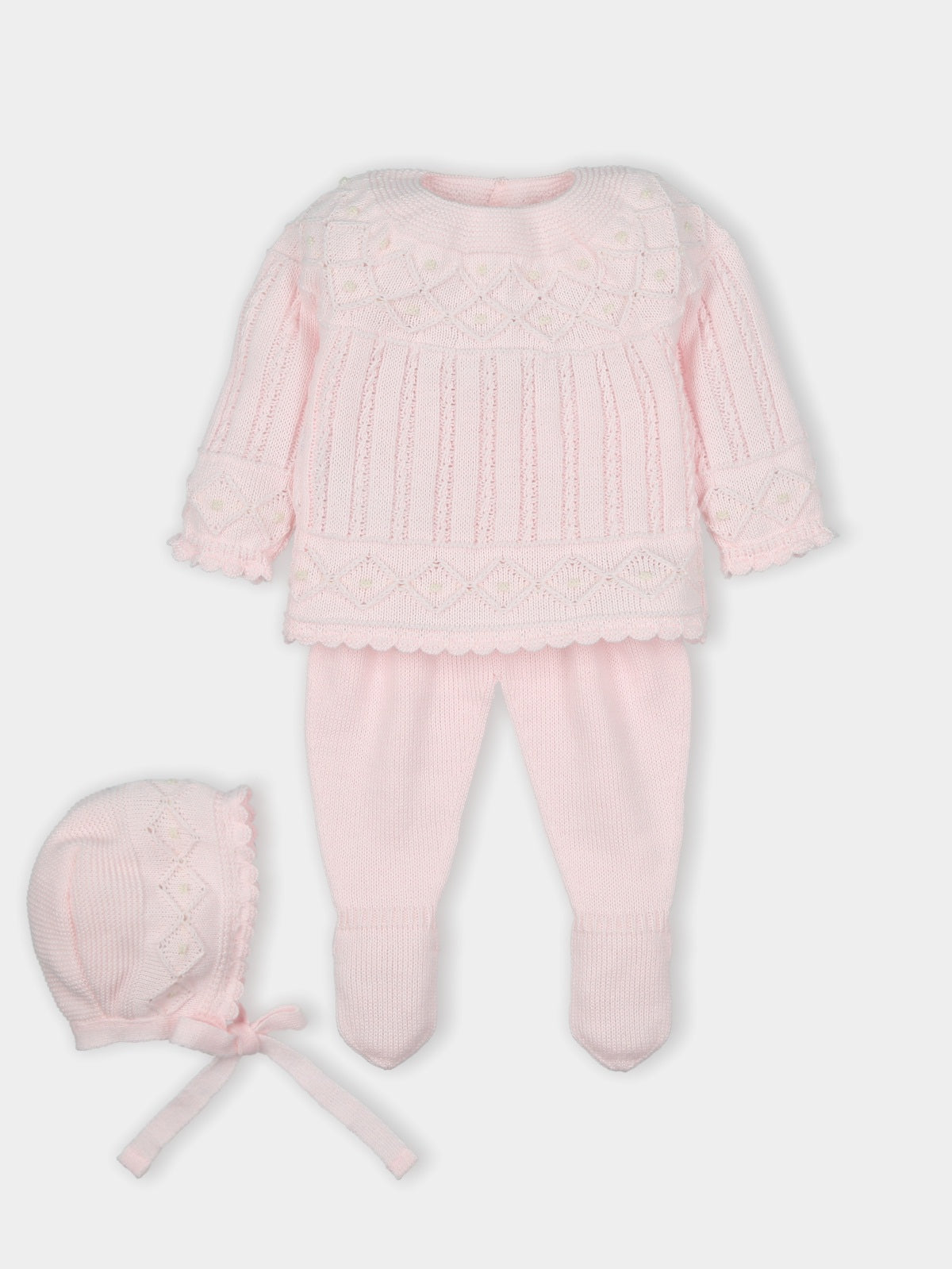 AW23 Mac Ilusion Baby Pink Knitted 3-Piece Set