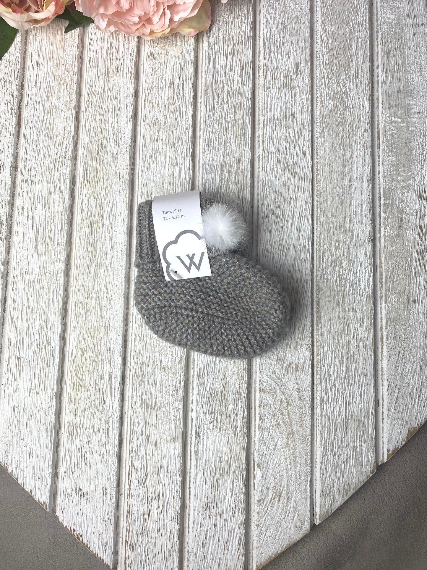 Wedoble Light Brown Pompom Booties