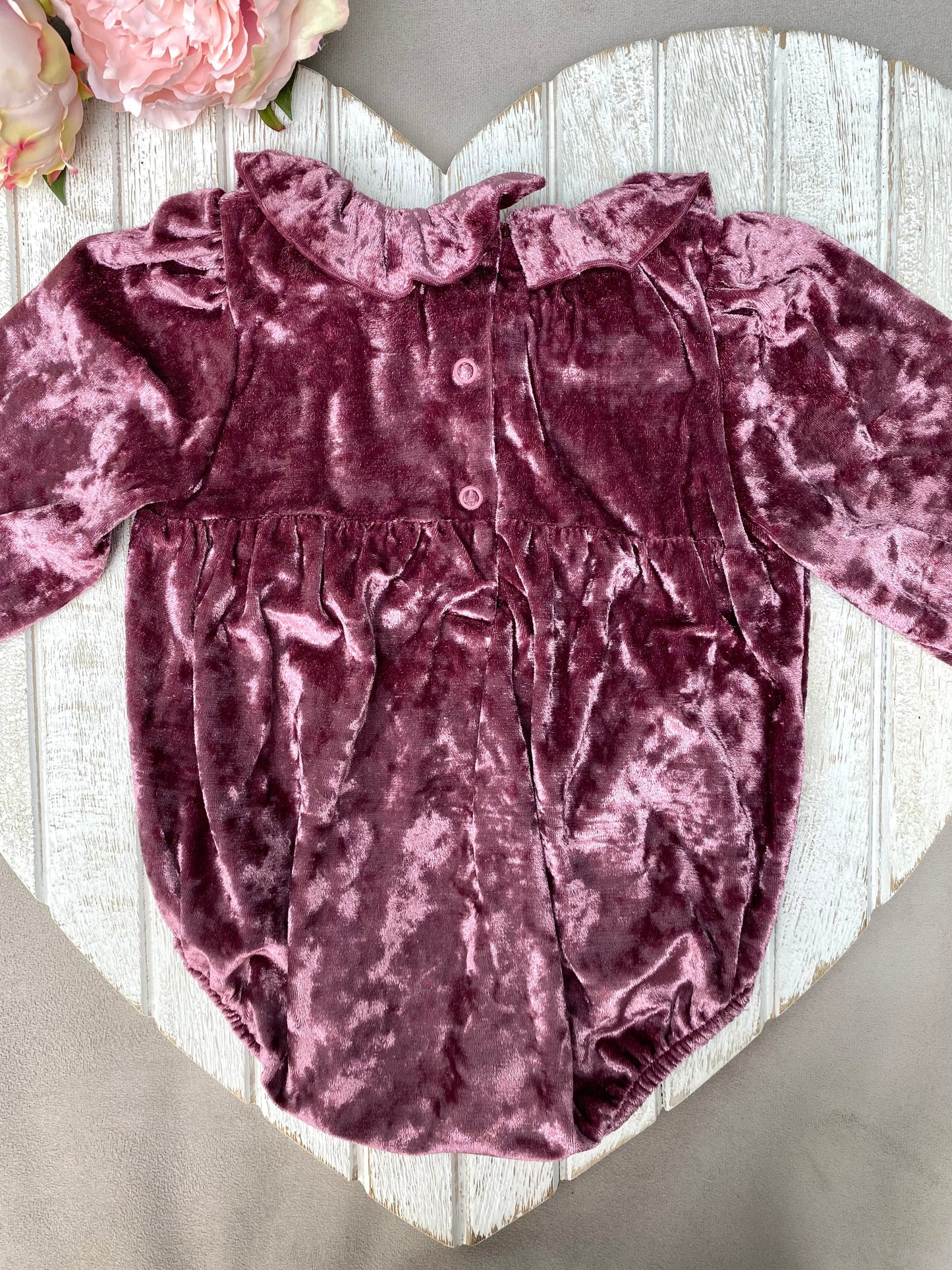 AW21 Nueces Kids Mallow Velvet Romper