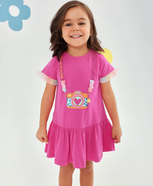 Agatha Ruiz de la Prada Fushia Pink Camera Dress