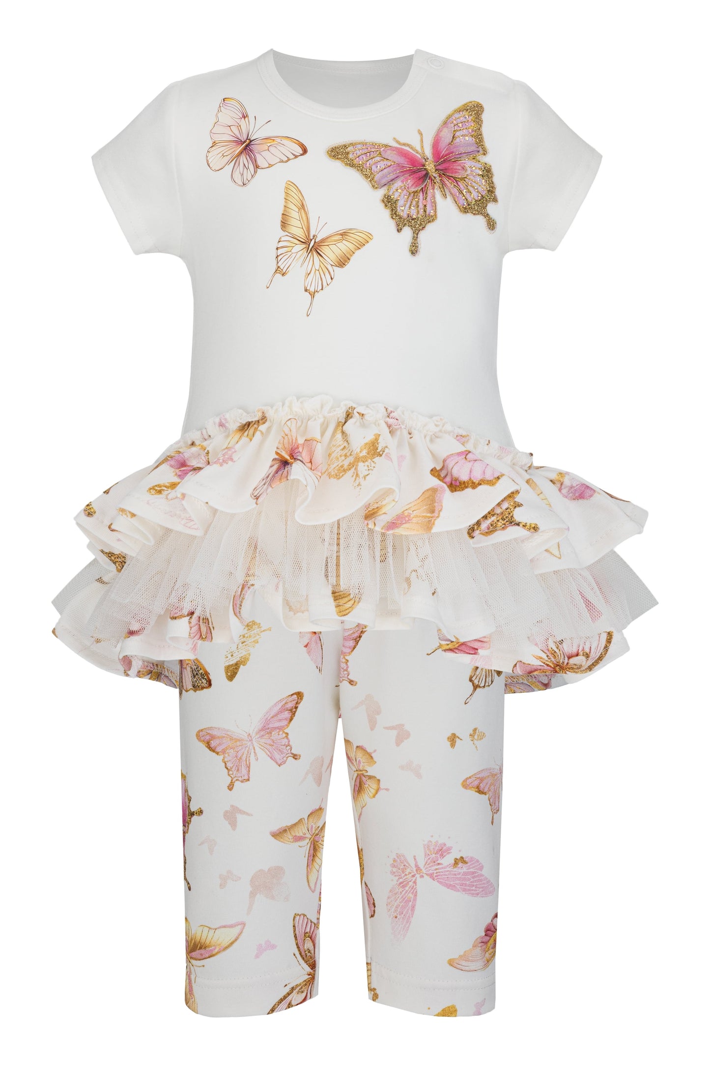 Daga Ivory Butterfly Print Tunic & Legging Set