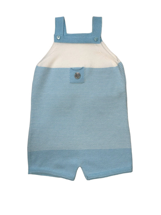 Artesania Granlei Blue & White Striped Dungaree Romper