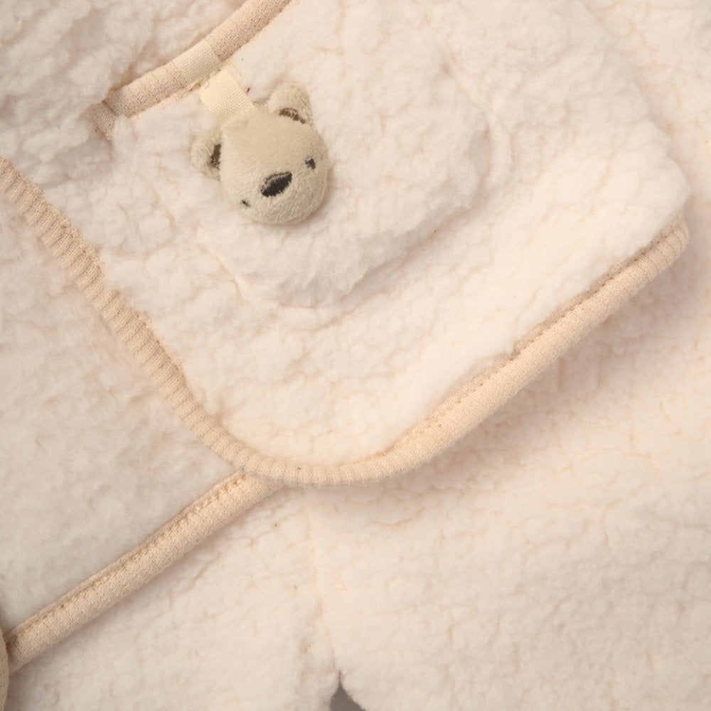Unisex Baby Borg Jacket, Trouser & Ribbed Bodysuit Outfit