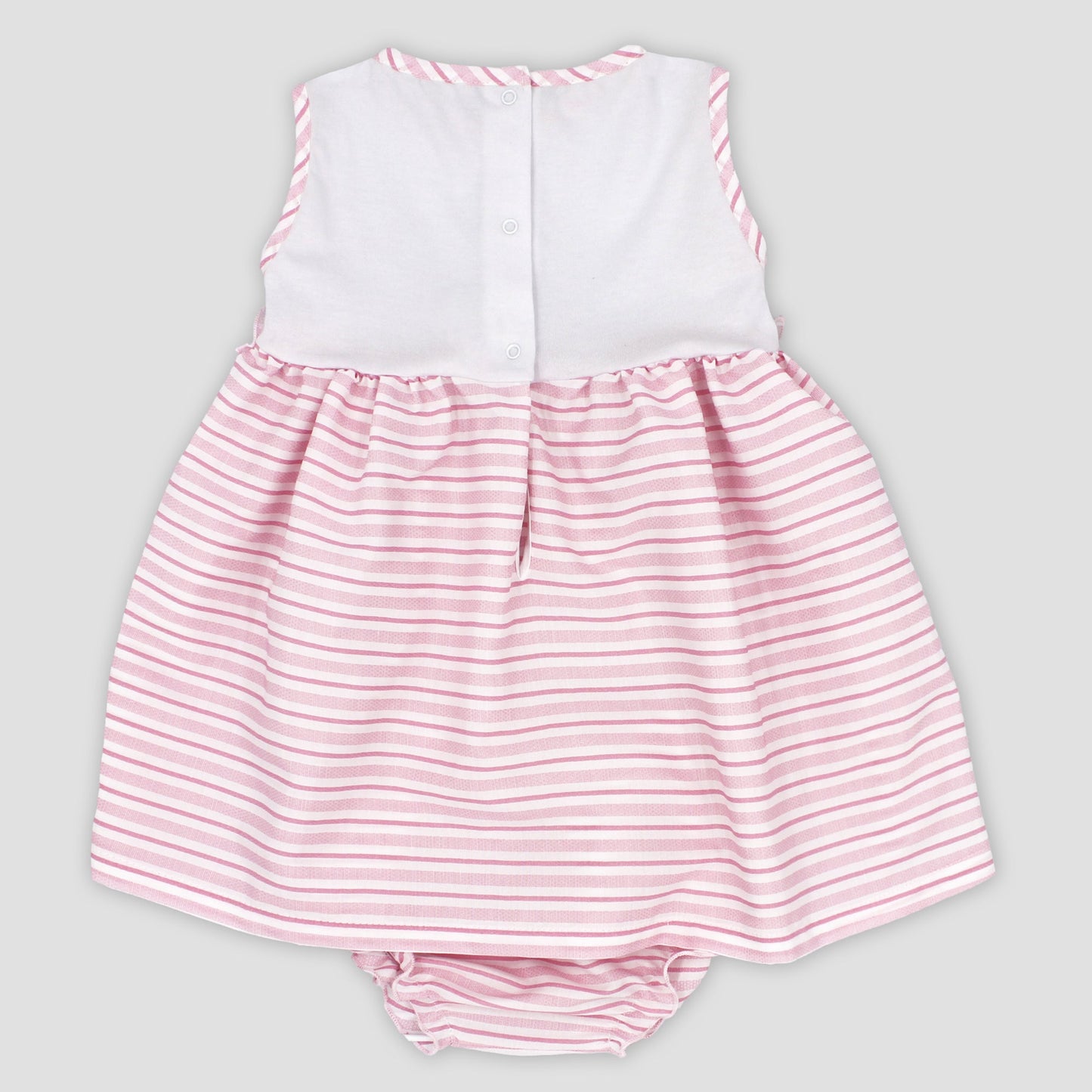 Rapife Pink & White Striped Girls Dress