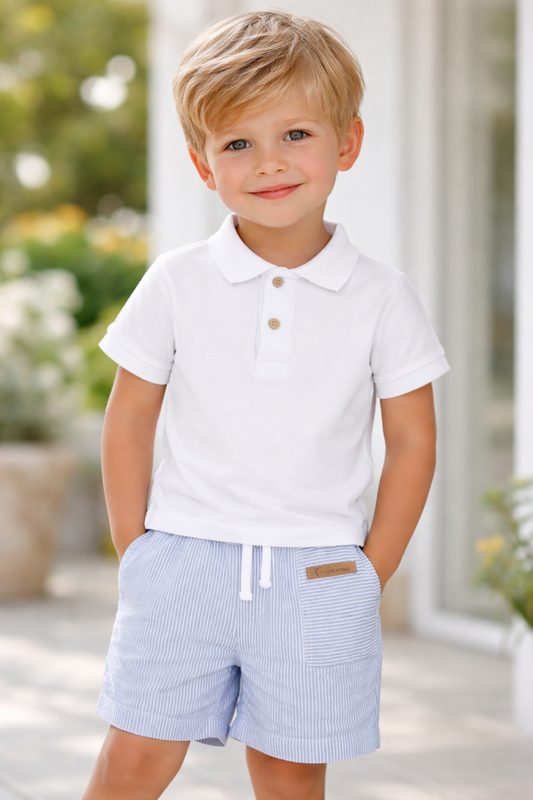 Calamaro Boys Polo Top & Shorts Set
