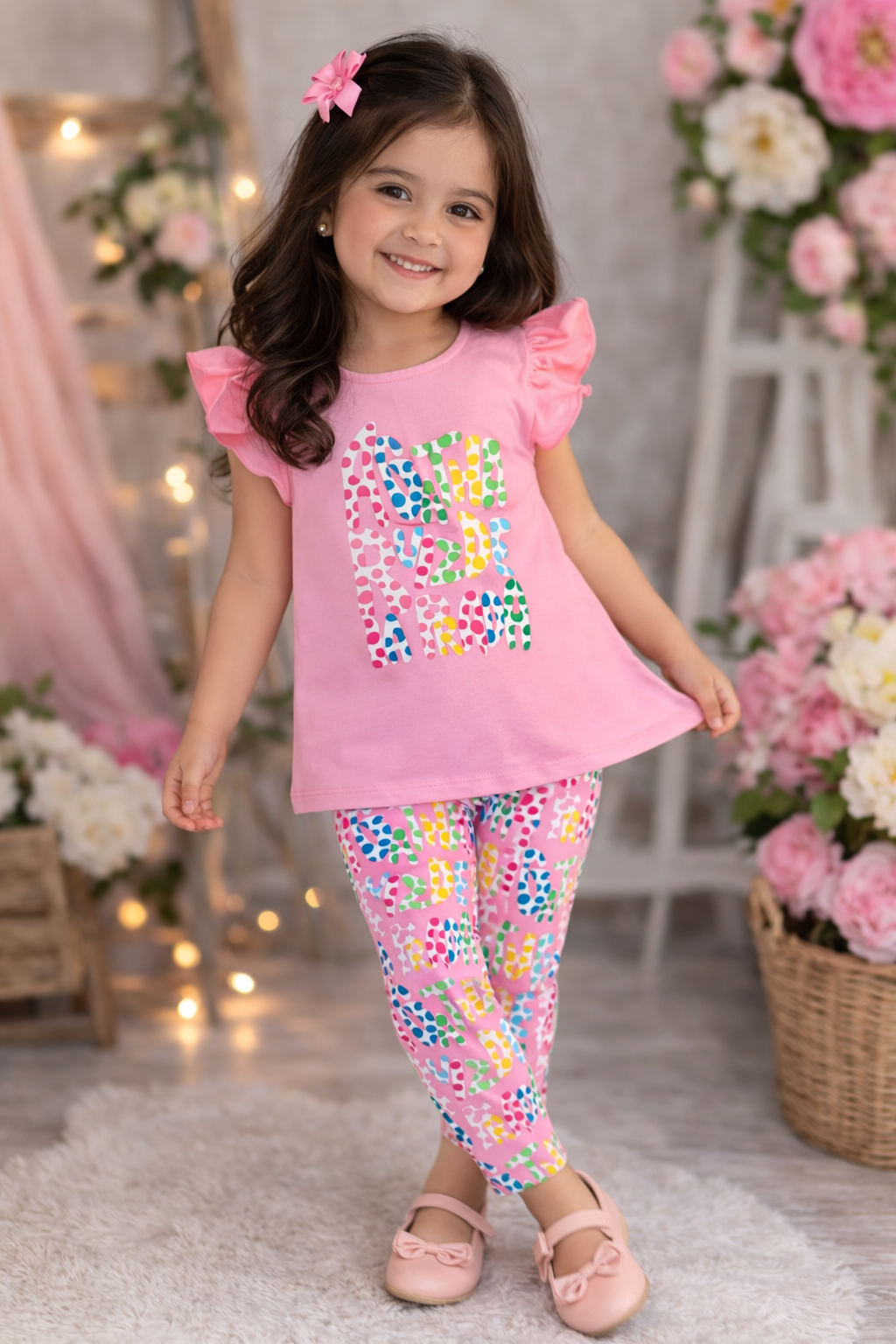 Agatha Ruiz de la Prada Pink Spotty Legging Set