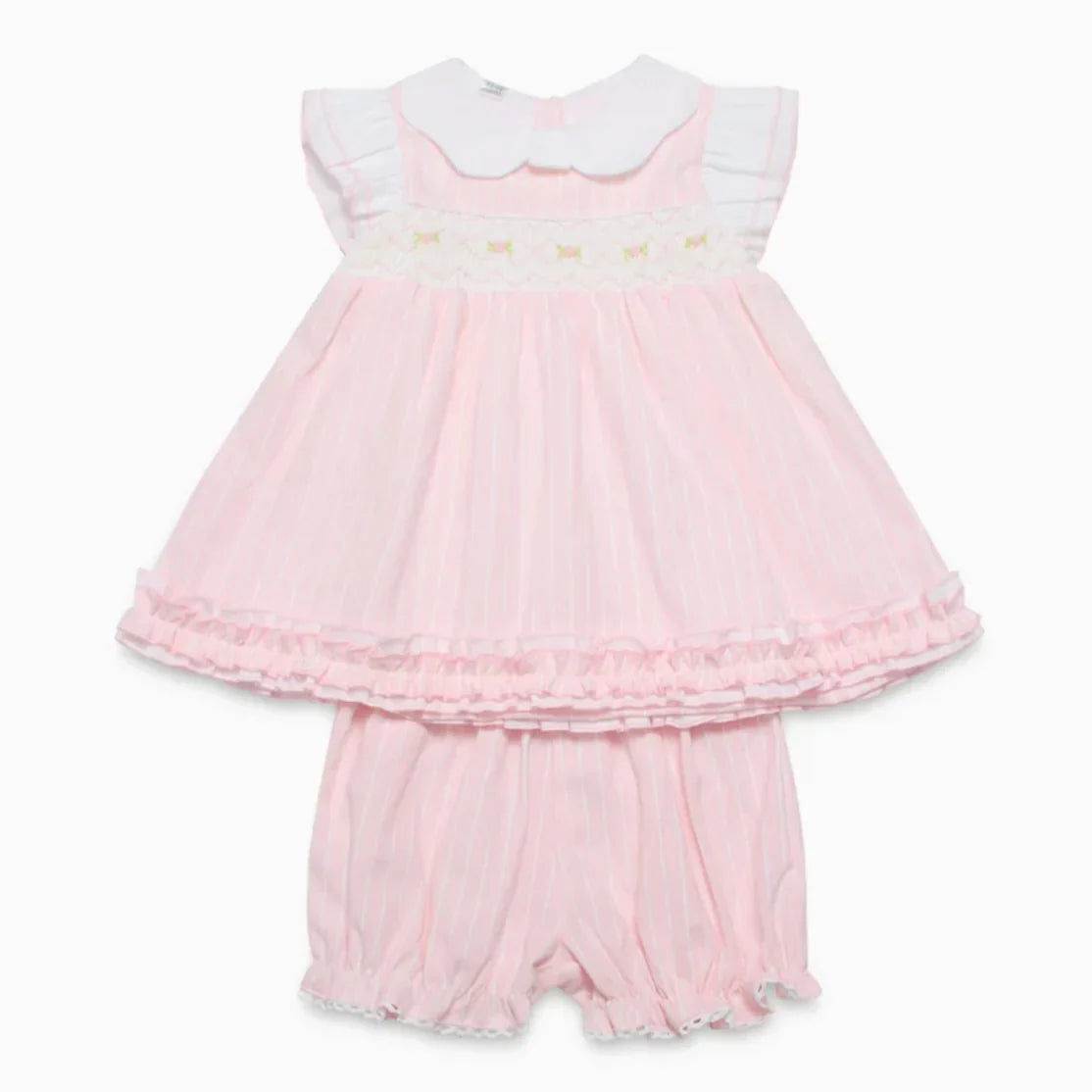 Beau Kids Smocked Dress & Pants Set