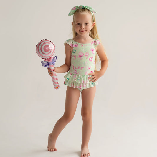 Daga ‘More Sugar’ Mint Lollipop Print Swimsuit