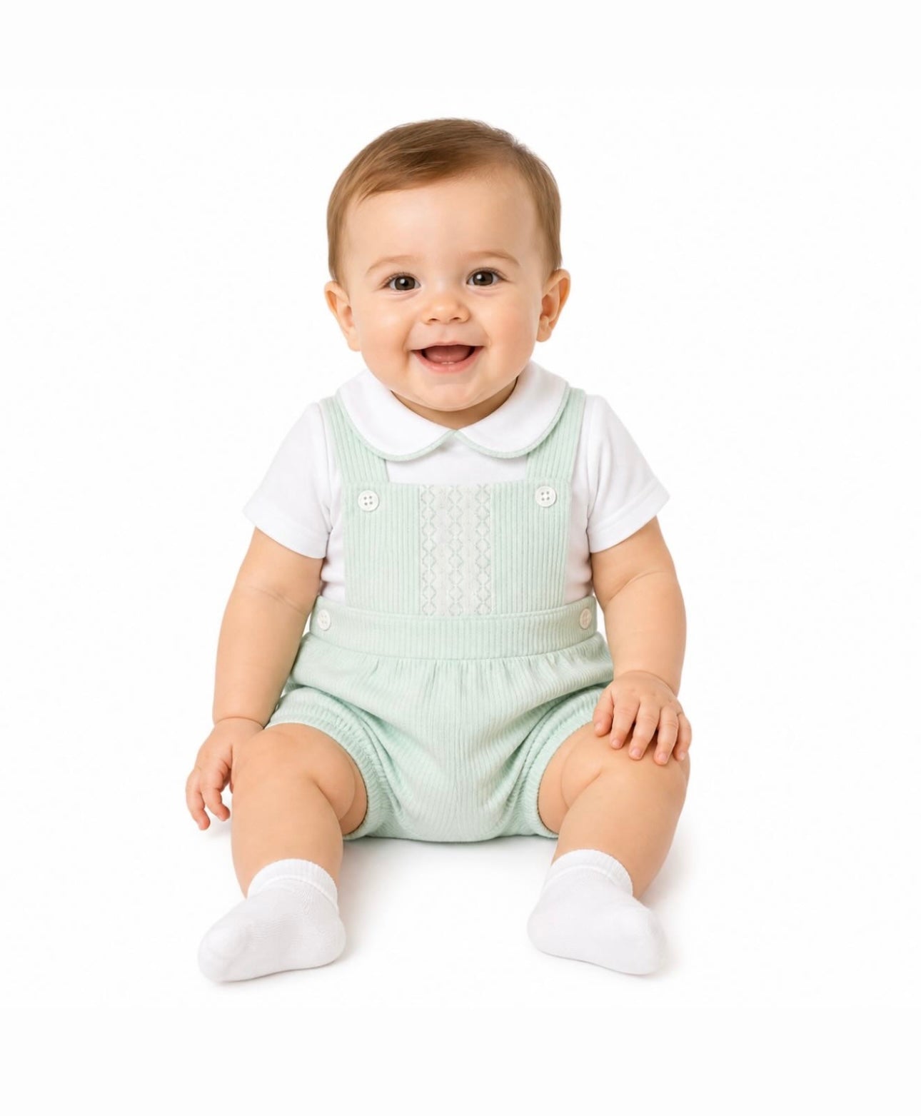 Kleo Kids Boys 2 Piece Mint Dungaree Set