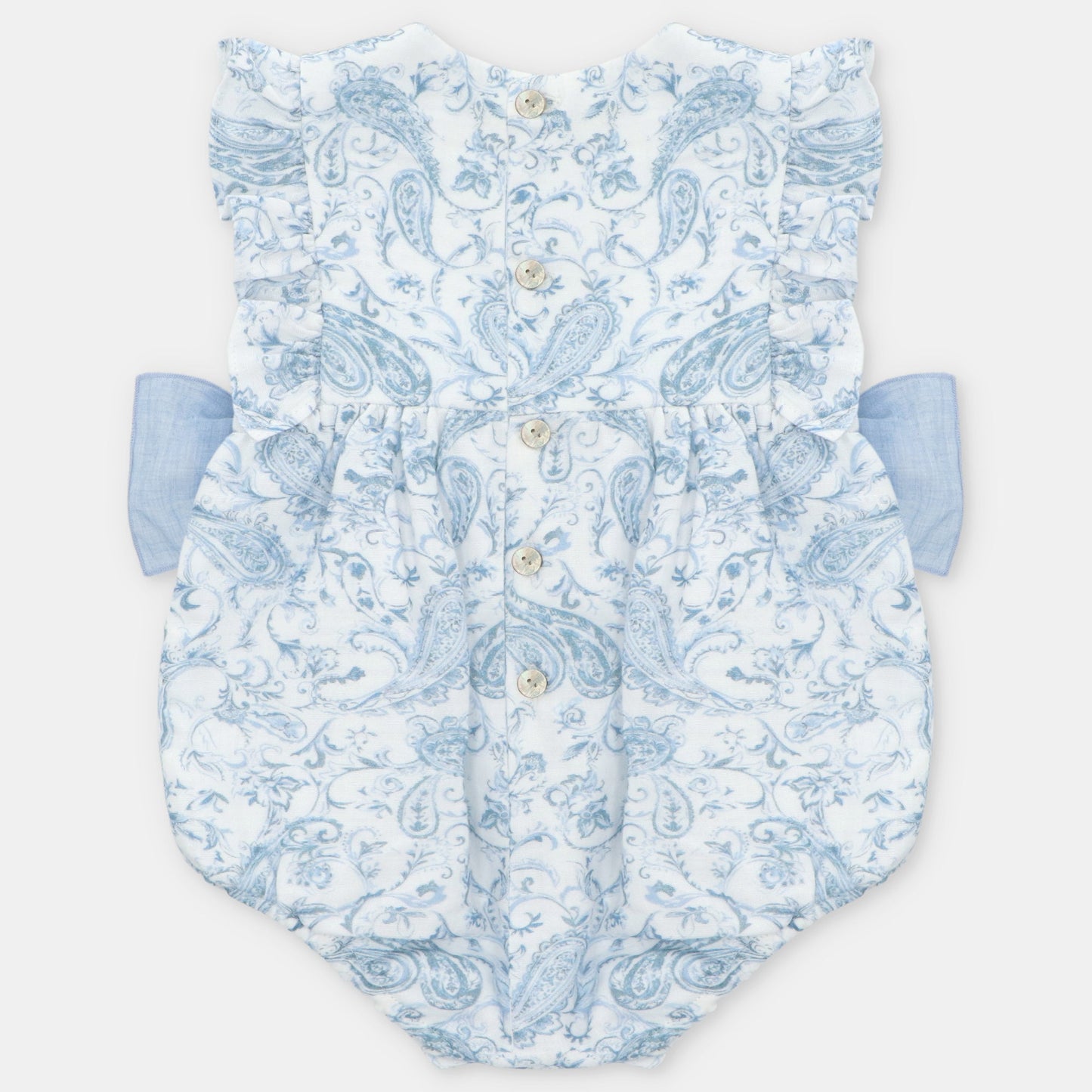 Martin Aranda Blue & White Paisley Print Romper