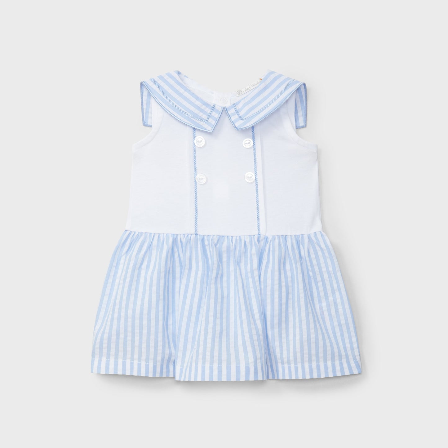 Dr. Kid White & Sky Blue Striped Sundress