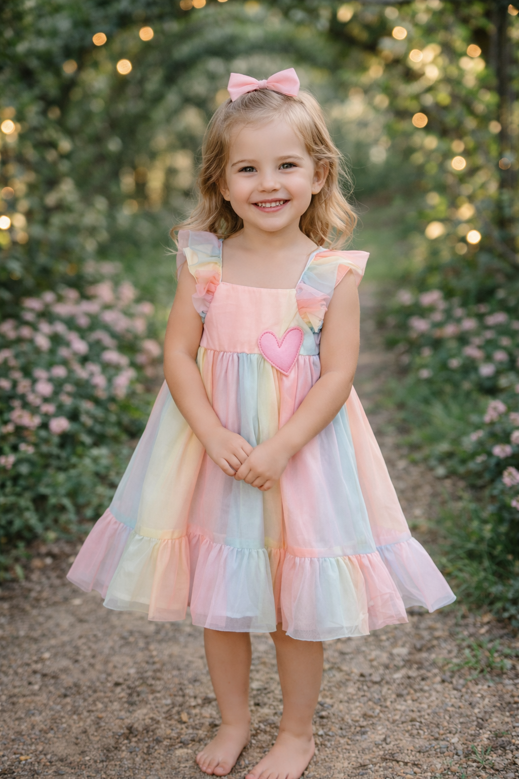 Agatha Ruiz de la Prada Pastel Rainbow Coloured Tulle Dress