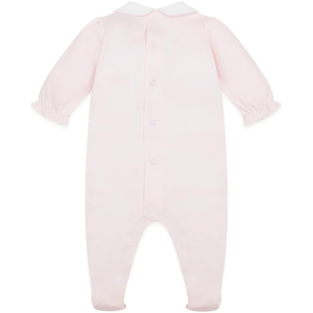 Emile et Rose Girls ‘Jenna’ Pink Heart Embroidered Babygrow