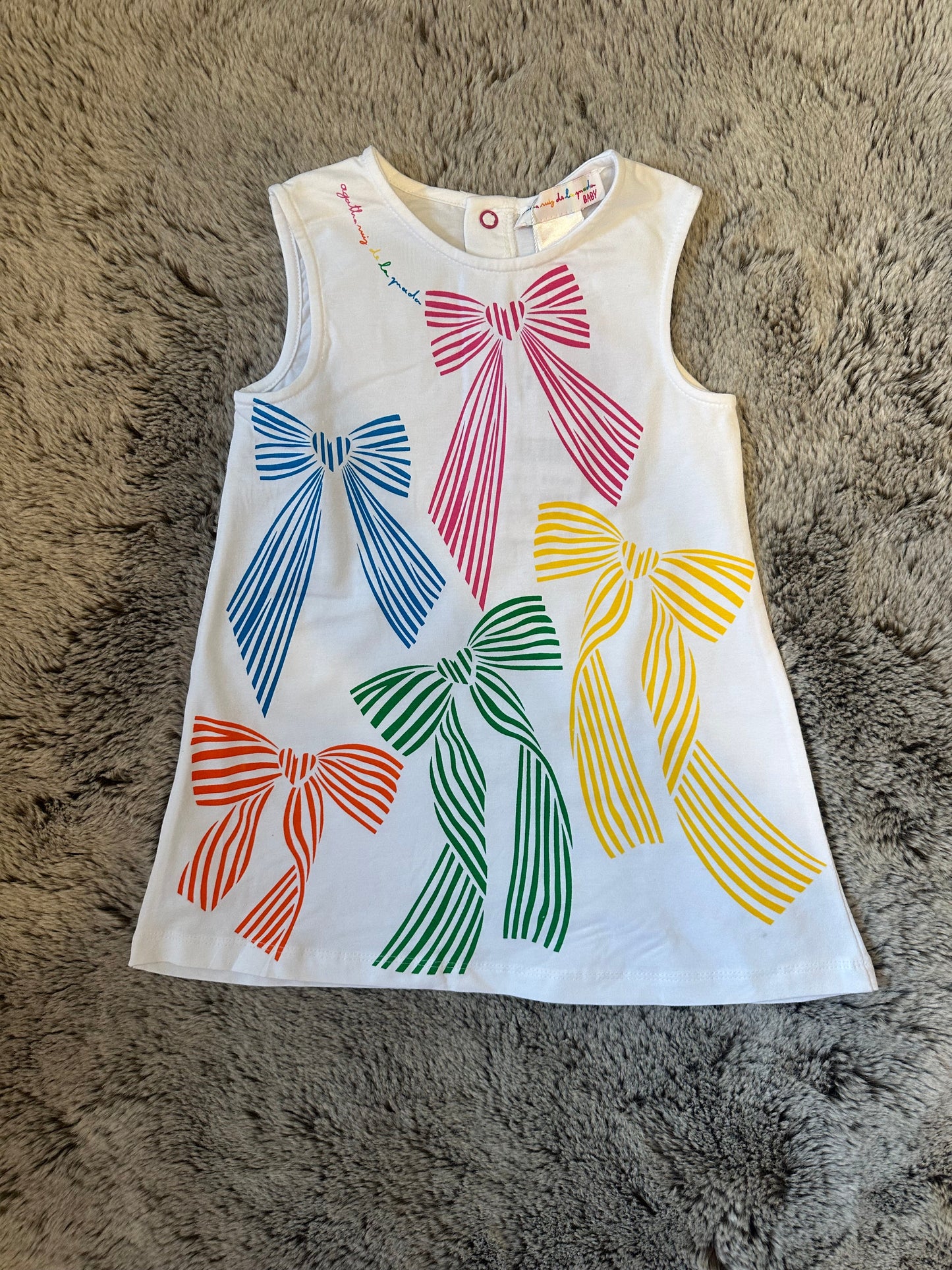 Agatha Ruiz de la Prada White Multi-Coloured Bow Dress