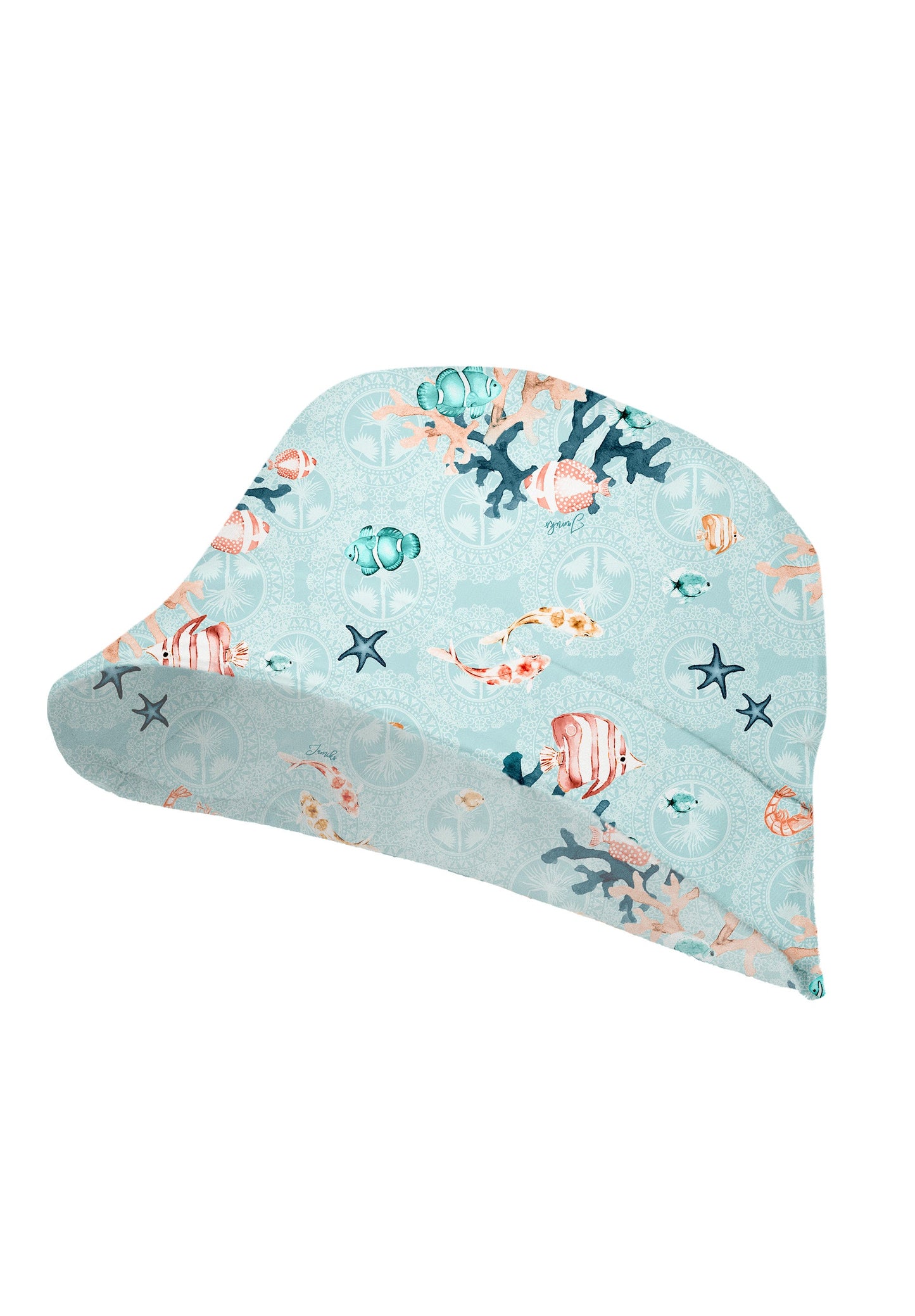 Jamiks Neptune Blue & Aquatic Print Sunhat