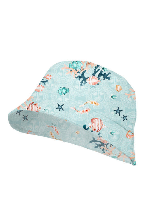 Jamiks Neptune Blue & Aquatic Print Sunhat