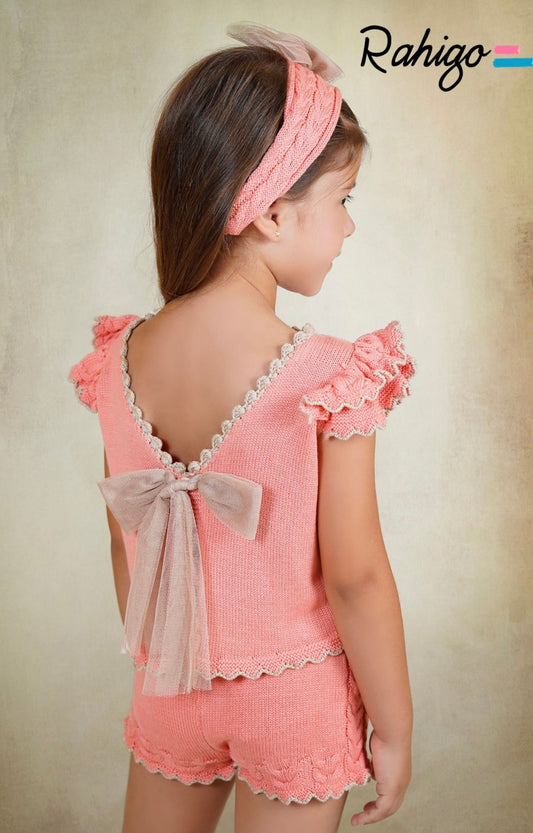 Rahigo Girls Coral Top & Shorts Set