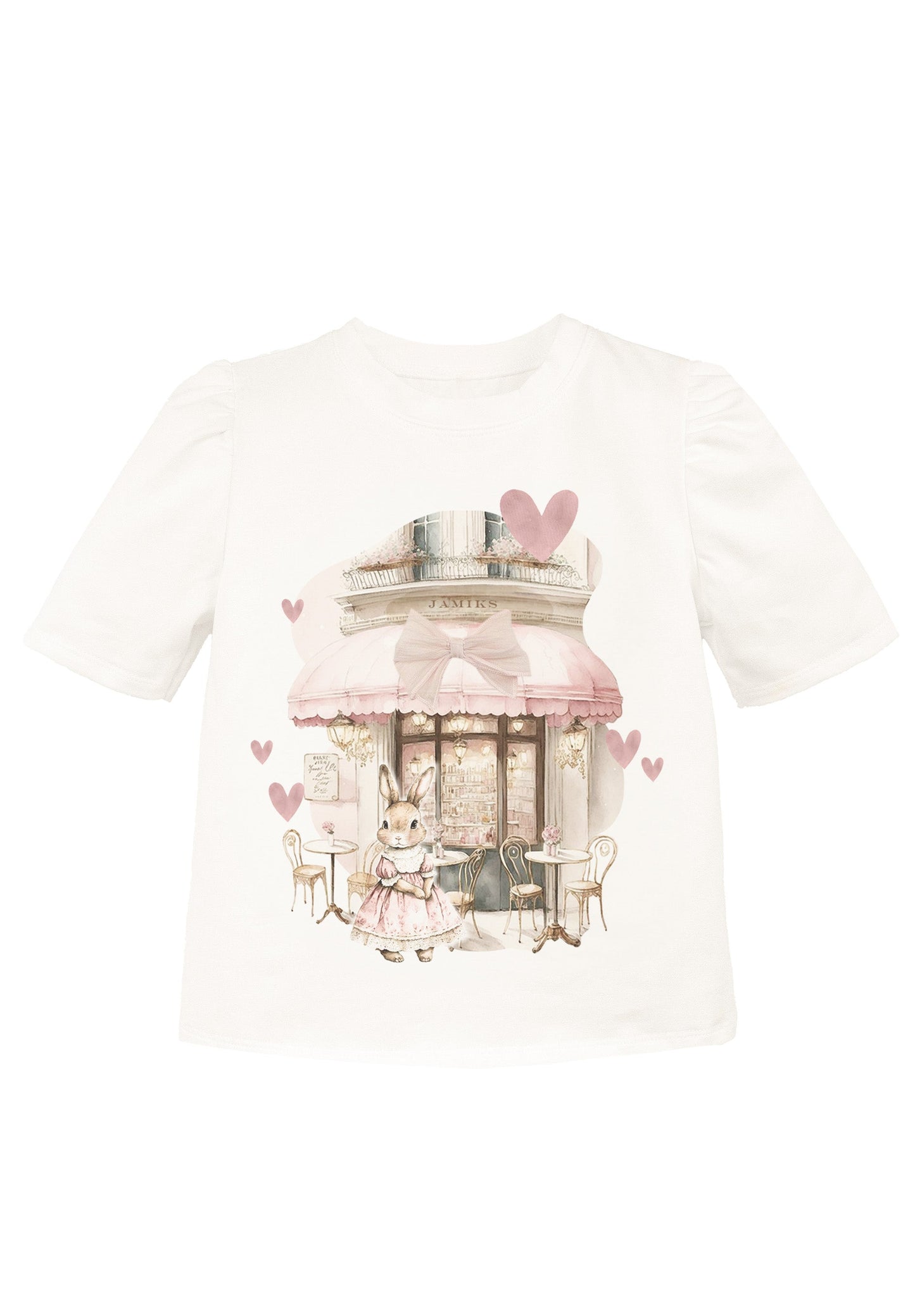 Jamiks Amata Girls Ecru & Pink Skirt Set