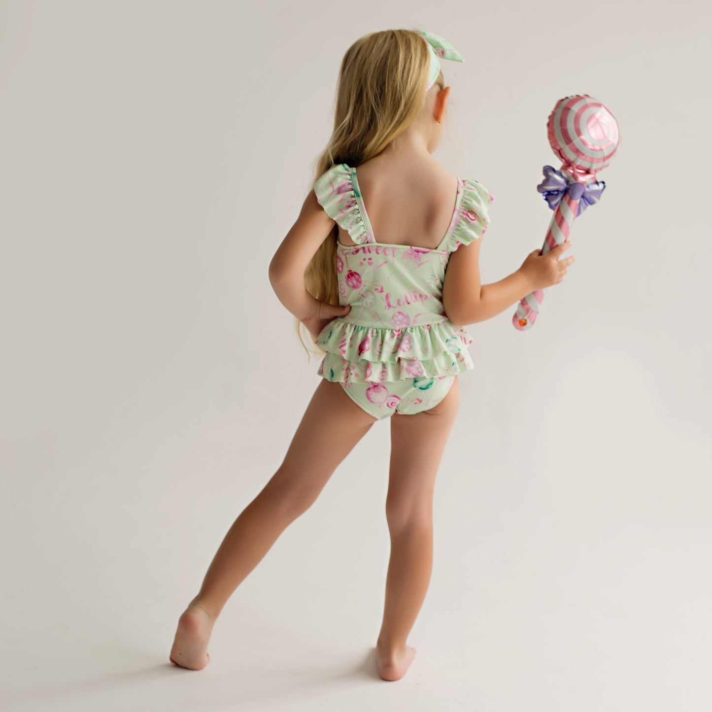 Daga ‘More Sugar’ Mint Lollipop Print Swimsuit
