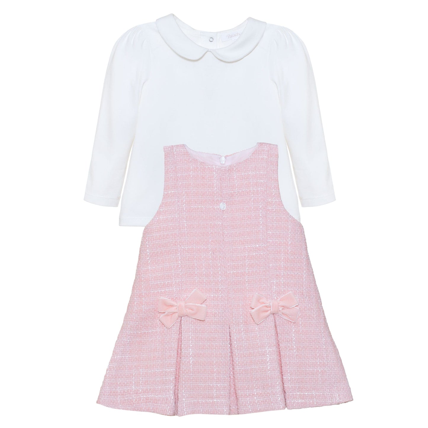 Patachou White & Pink Dress Set