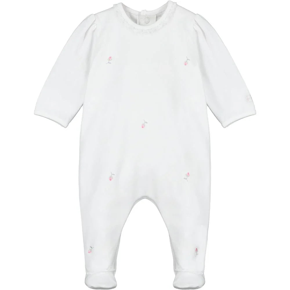 Emile et Rose Annabel Baby Girls Pink & White Babygrow & Cardigan Set