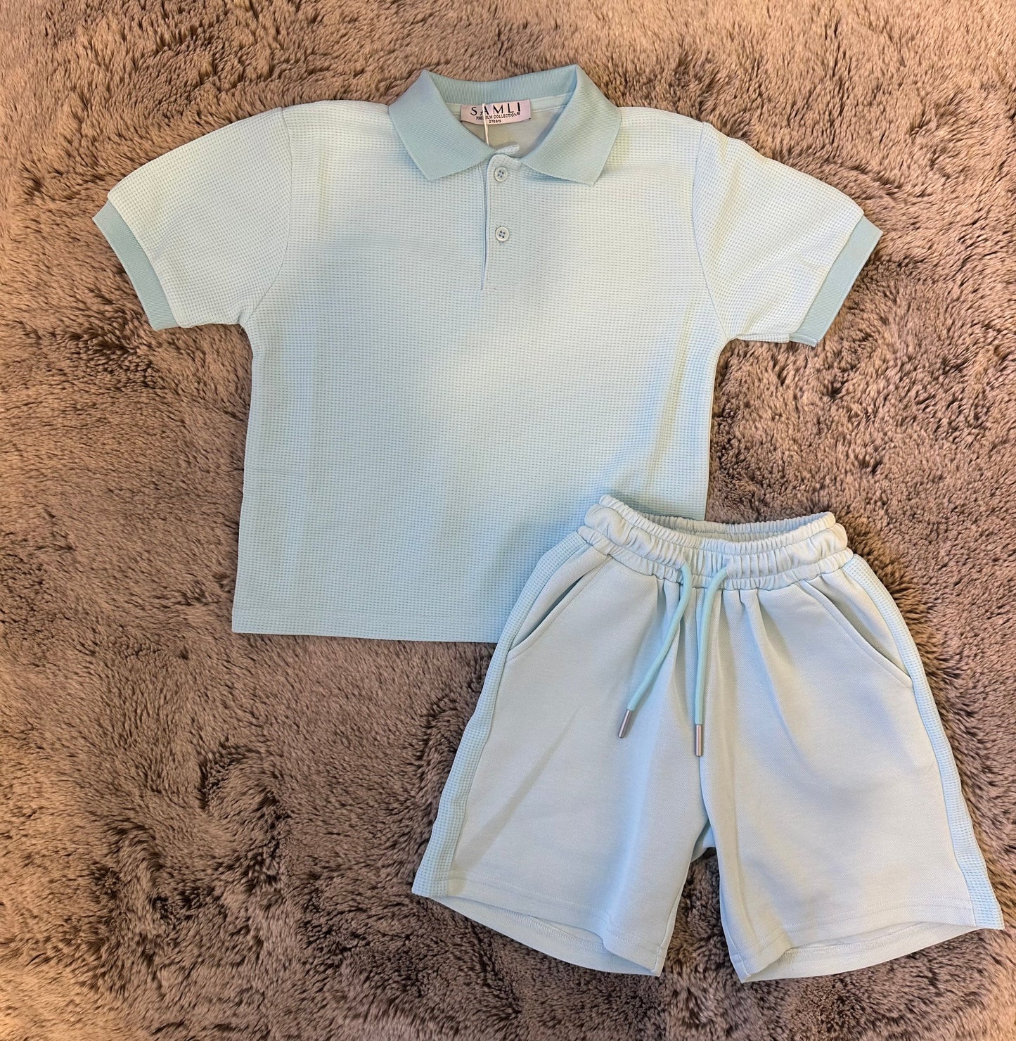 Boys Blue Top & Shorts Set