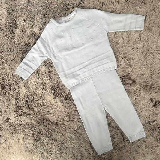 Baby Boys Knitted Blue 2 Piece Set