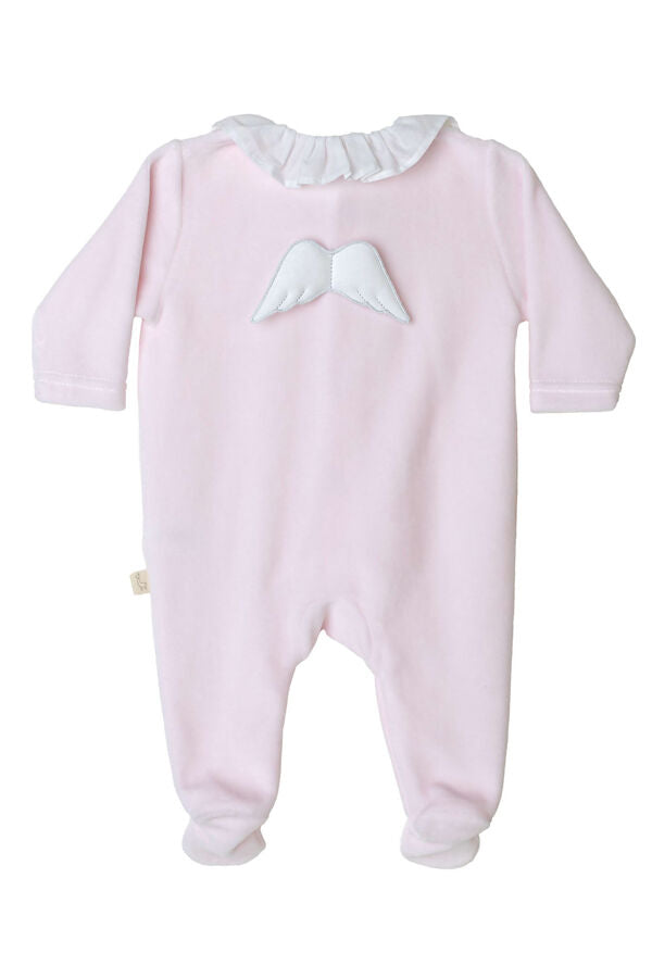 Baby Gi Pink Frill Collared Angel Wing Babygrow