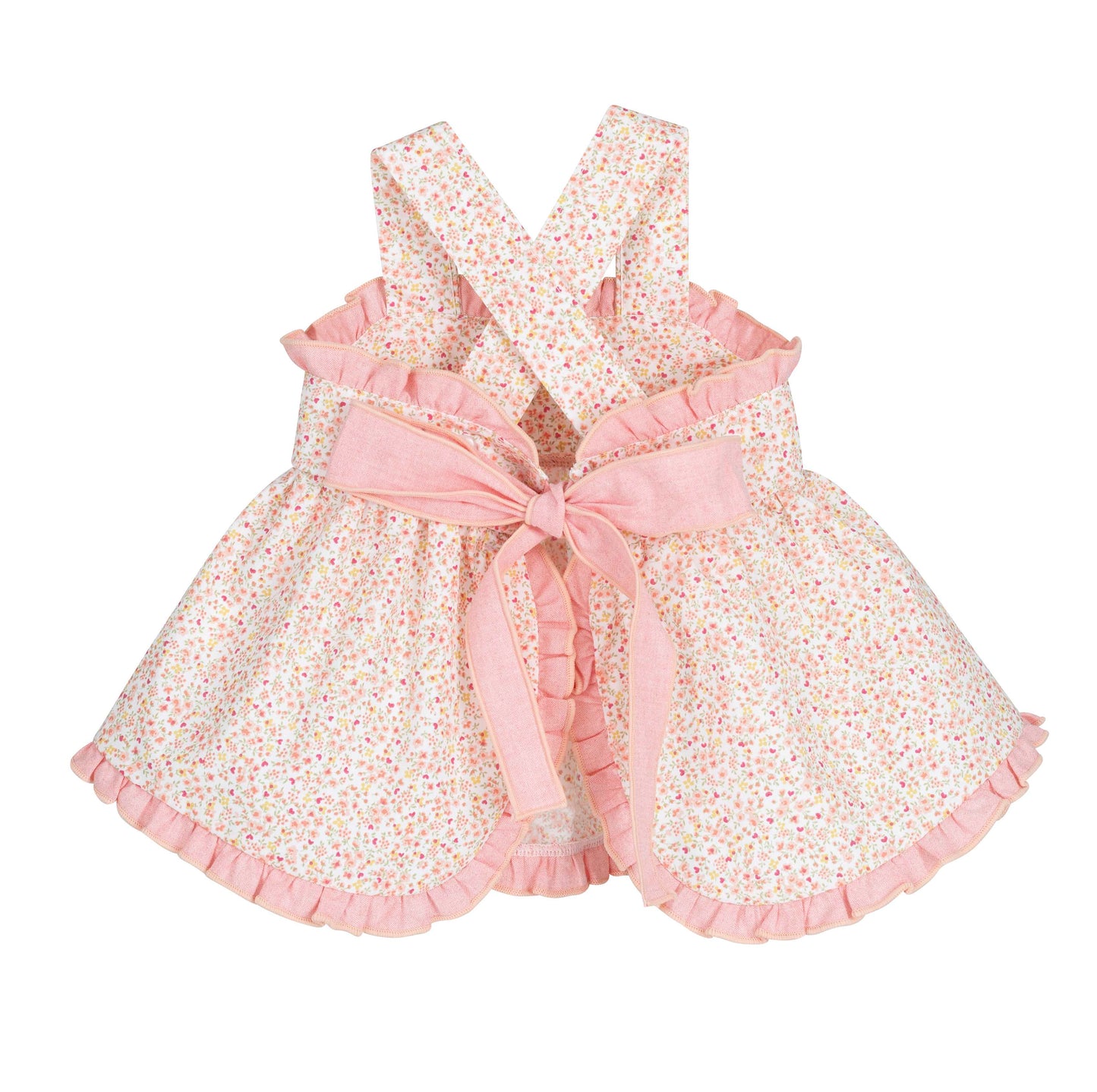 Calamaro Girls Ditsy Print Dress & Pants Set