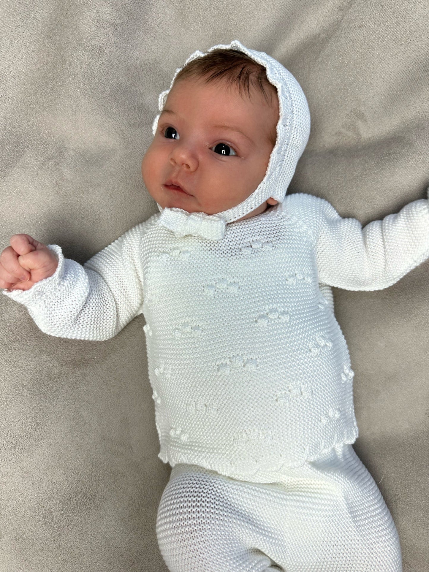 Juliana White 3-piece Knitted Set