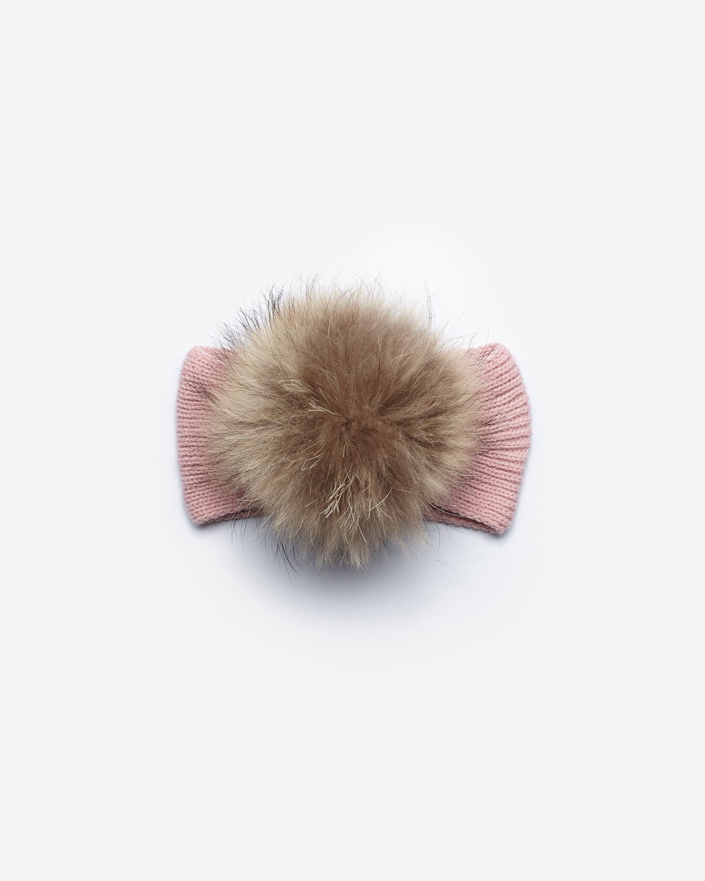 Juliana Dusky Pink Knitted Large Pom Pom Headband
