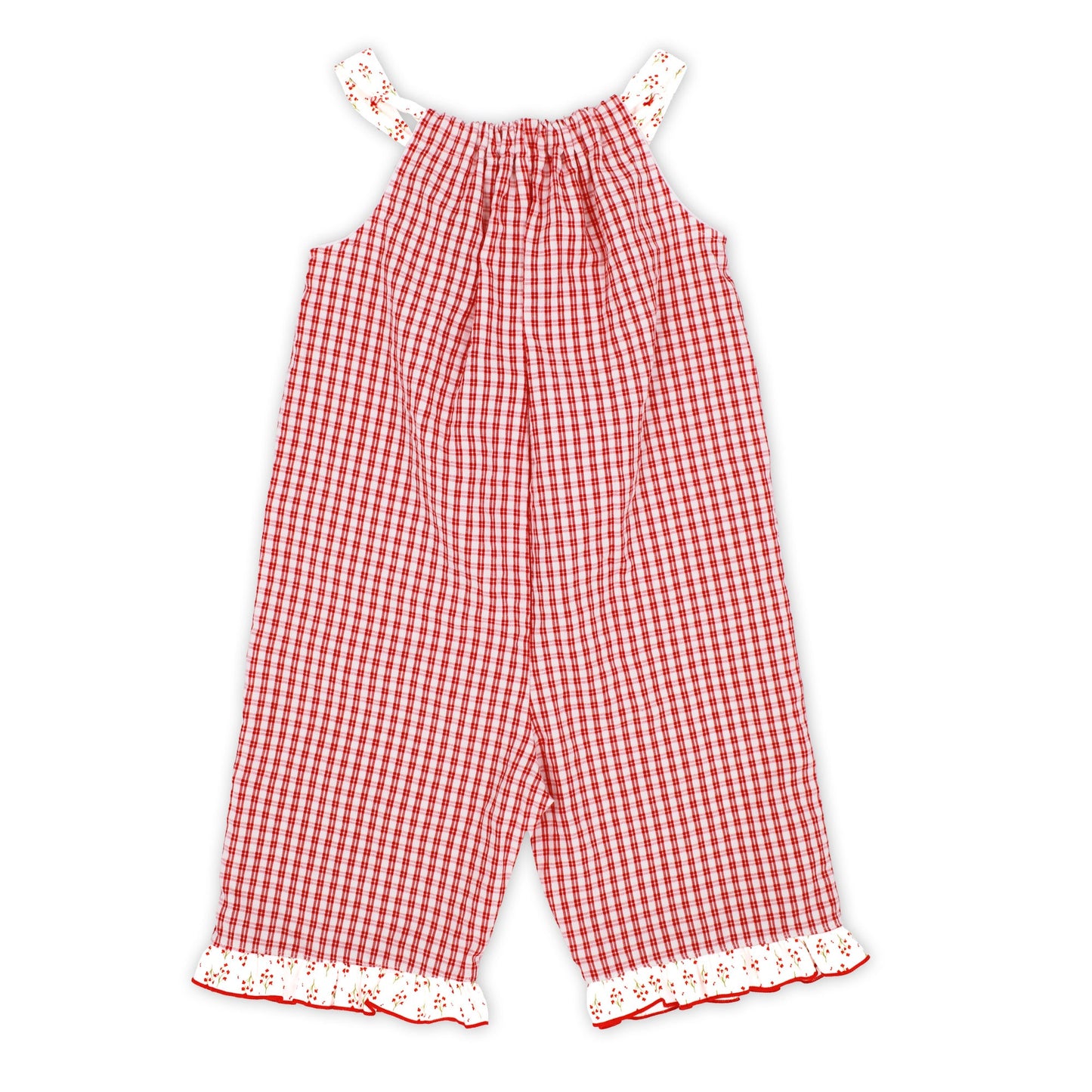 Rapife Girls Red Gingham Jumpsuit