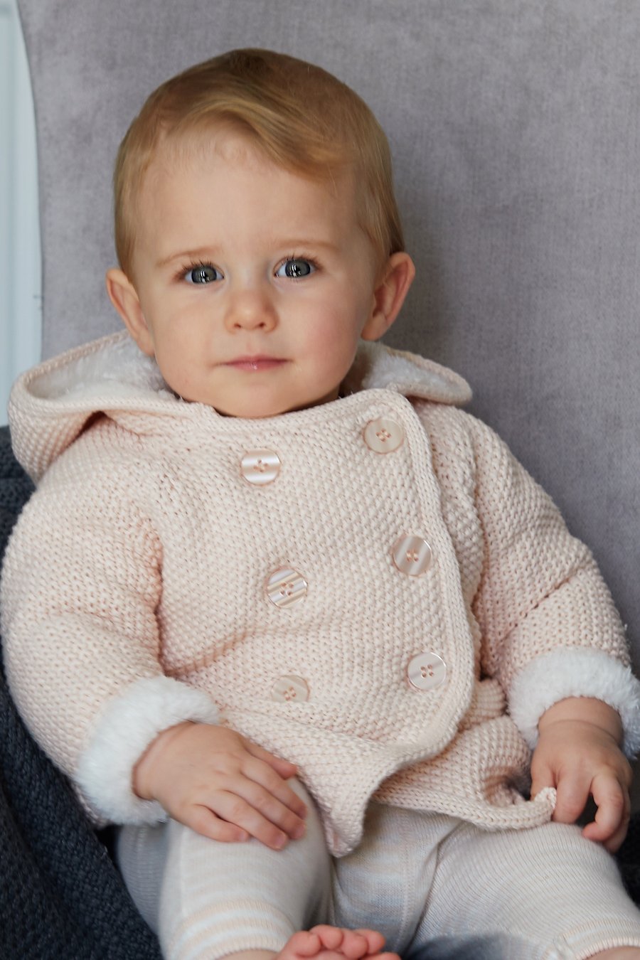 Soft Pink Pram Coat Plush Lined