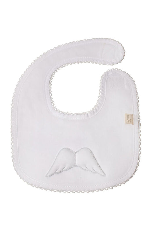 Baby Gi White Angel Wing Bib