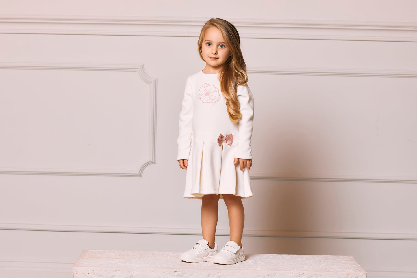 Patachou Ivory Rose Motif Dress