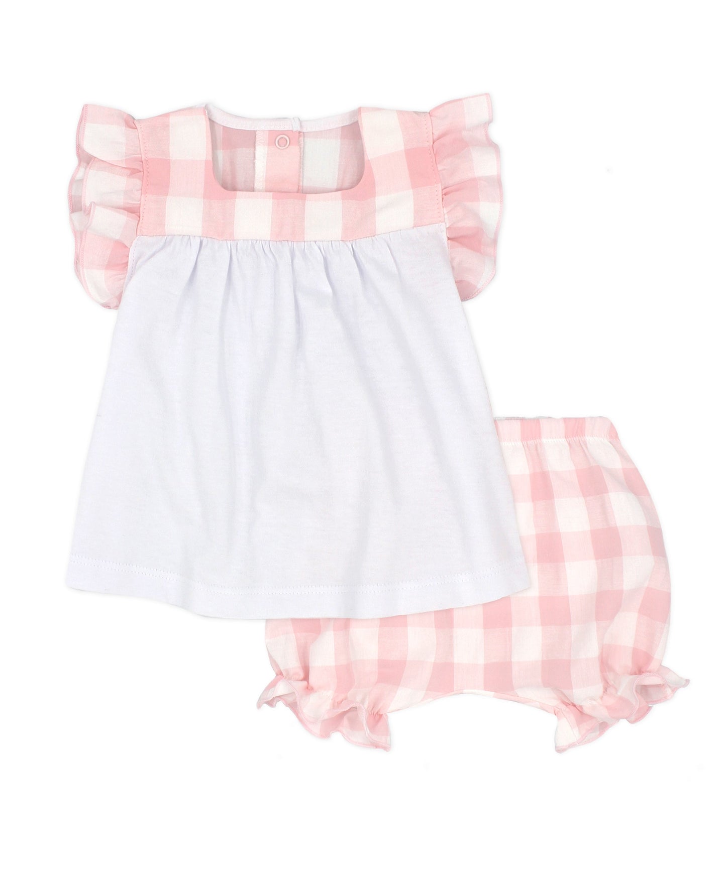 Rapife Pink & White Checked Jam Pant Set