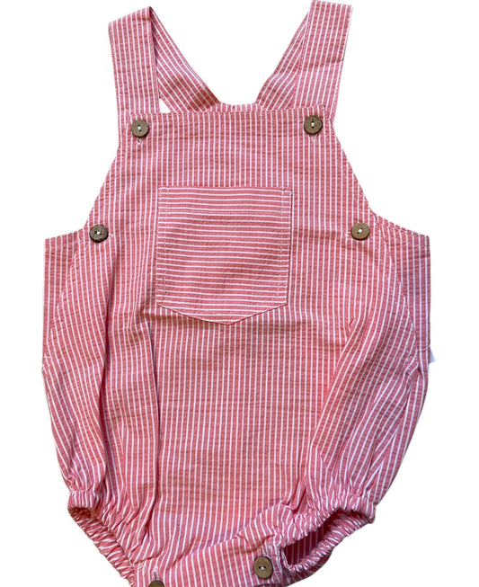 Tartaleta Red & White Striped Romper