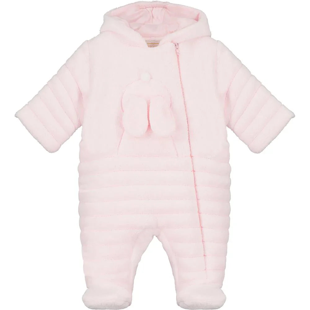 Emile et Rose Alison Pale Pink Fleece Baby Pramsuit
