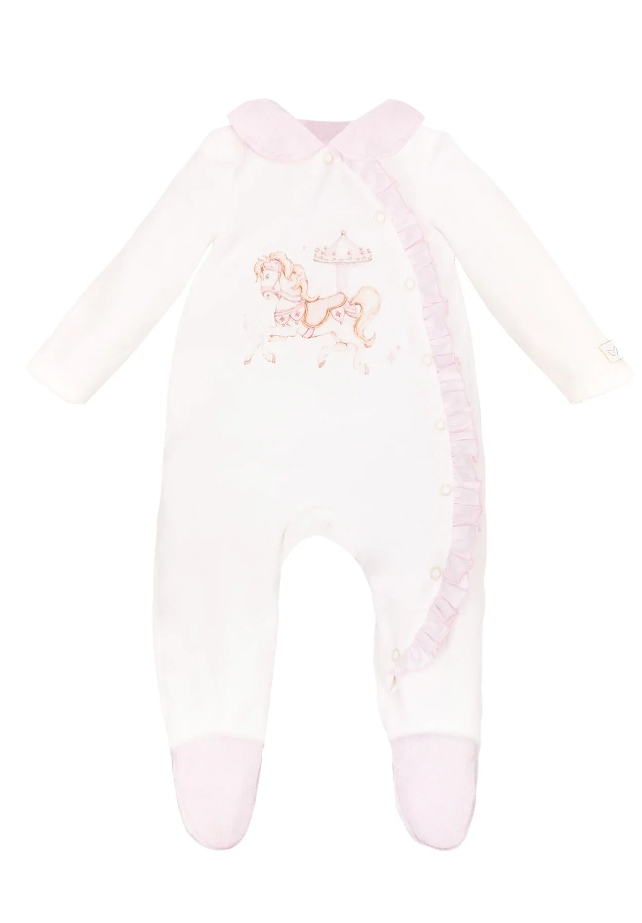 Jamiks Ivory & Pink Carousel Babygrow
