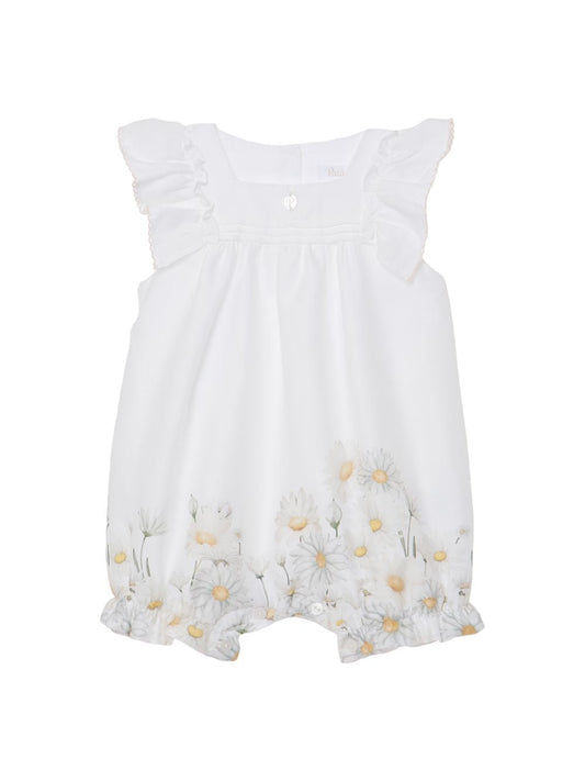 Patachou Baby Girls White Cotton Daisy Romper